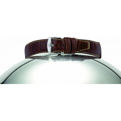 Bracelet cuir veau grain alligator mat